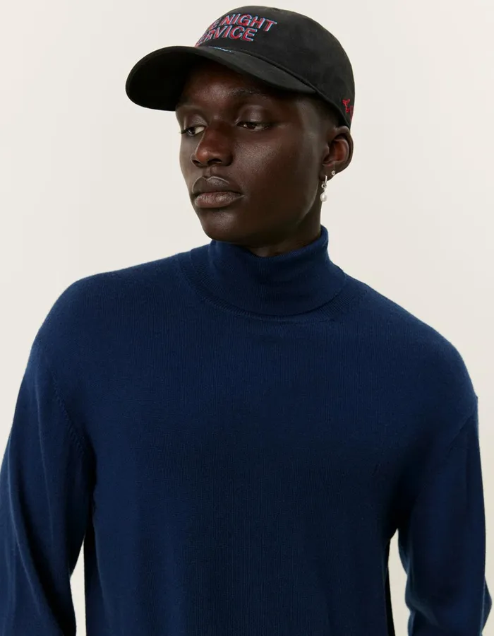Men Les Deux Knitwear Greyson Rollneck Merino Knit 8211 Dark Navy