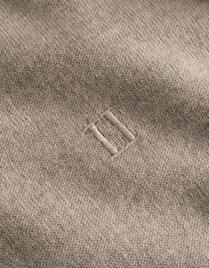Men Les Deux Knitwear Greyson Rollneck Merino Knit 8211 Dark Sand Melange