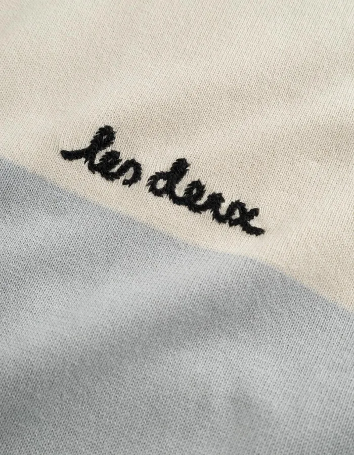 Men Les Deux Knitwear Raul Knitted Polo 8211 IvoryBlack