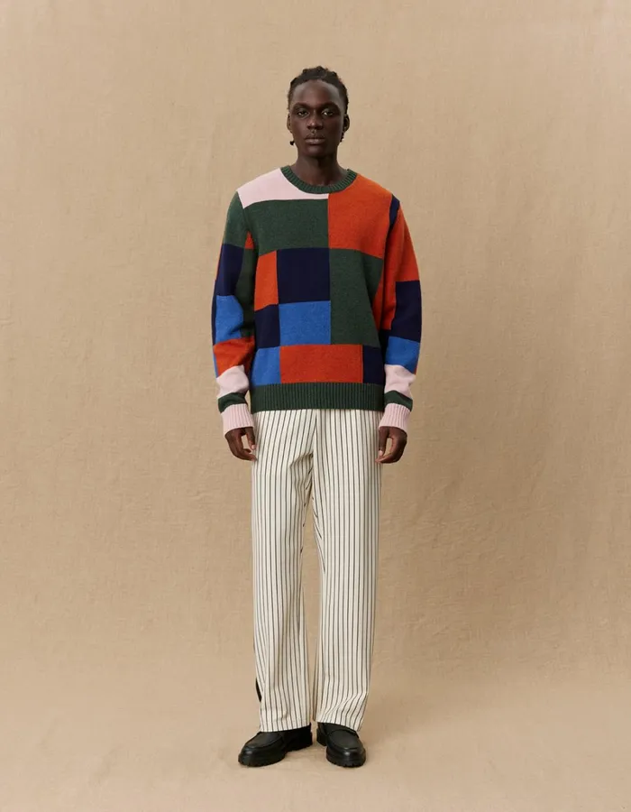 Men Les Deux Knitwear Yale Colorblock Knit 8211 Multicolor Men Les Deux Knitwear Yale Colorblock Knit 8211 Multicolor