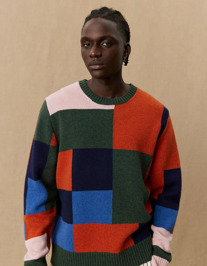 Men Les Deux Knitwear Yale Colorblock Knit 8211 Multicolor Men Les Deux Knitwear Yale Colorblock Knit 8211 Multicolor