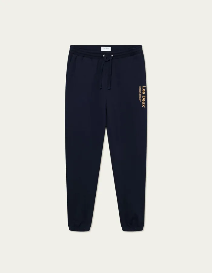 Men Les Deux Pants Brody Sweatpants 20 8211 Dark NavyMustard Yellow