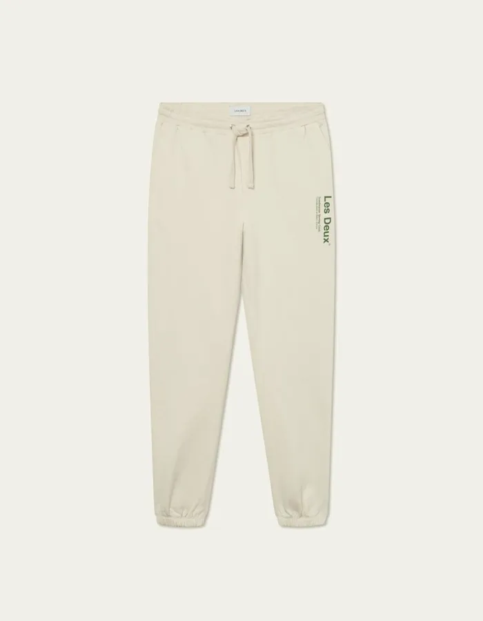 Men Les Deux Pants Brody Sweatpants 20 8211 IvoryVintage Green