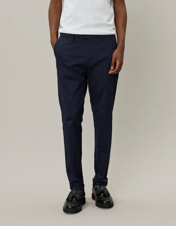 Men Les Deux Pants Como Cotton Suit Pants 8211 Dark Navy