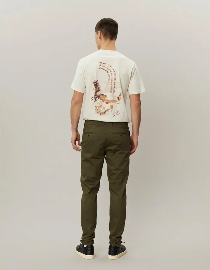 Men Les Deux Pants Como Cotton Suit Pants 8211 Olive Night
