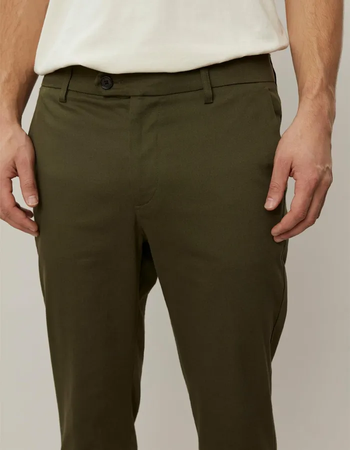 Men Les Deux Pants Como Cotton Suit Pants 8211 Olive Night