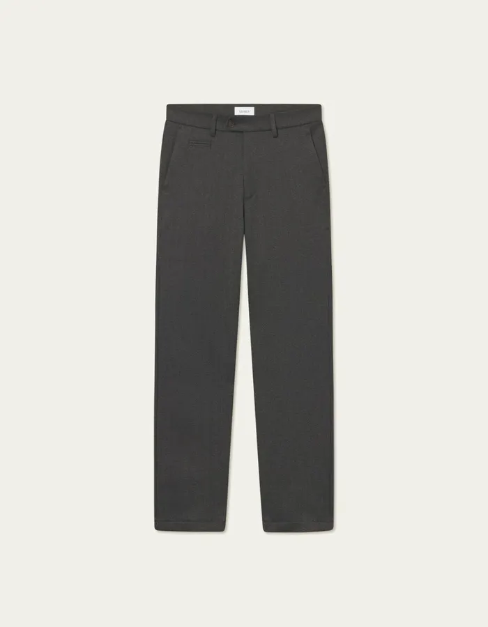 Men Les Deux Pants Como Herringbone Suit Pants 8211 BlackOlive Night