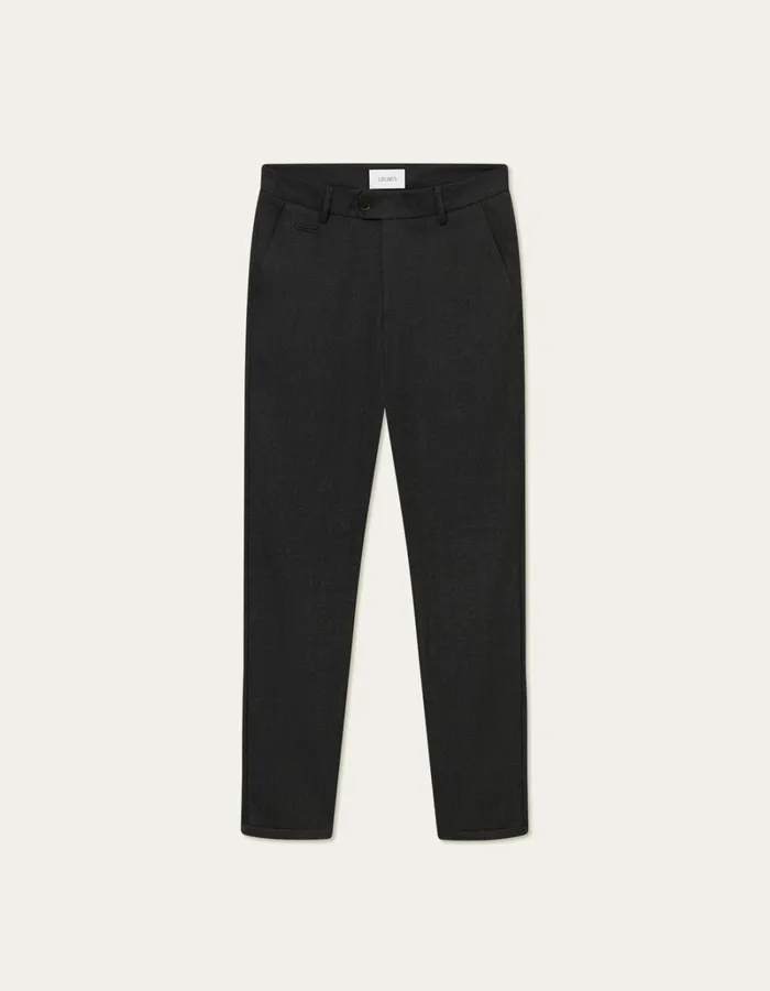 Men Les Deux Pants Como Herringbone Suit Pants 8211 CharcoalGrey Melange