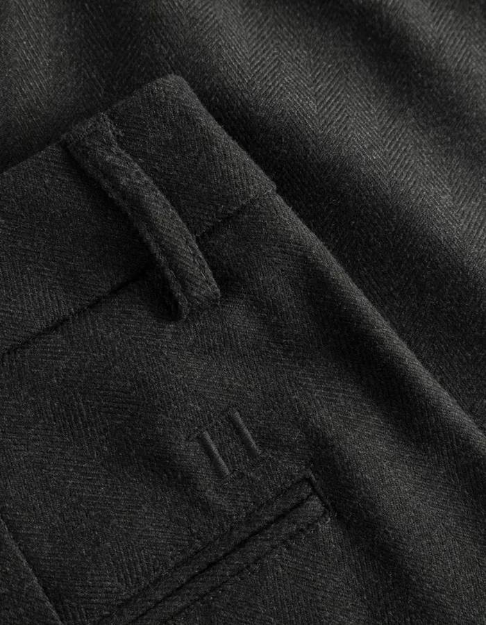 Men Les Deux Pants Como Herringbone Suit Pants 8211 CharcoalGrey Melange