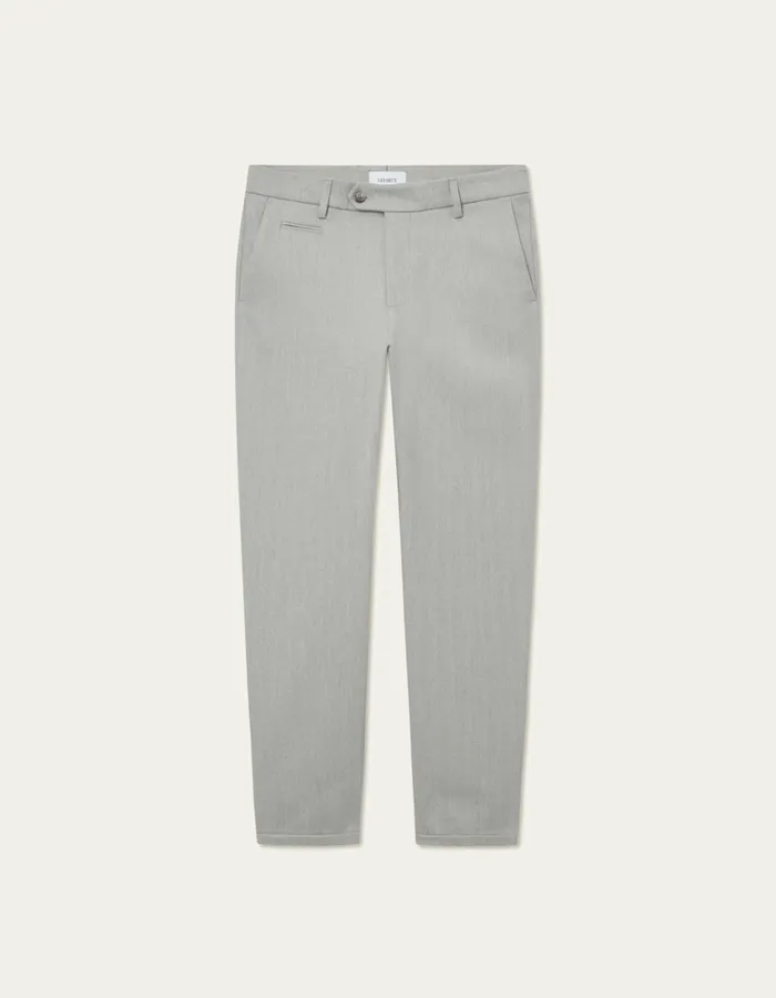 Men Les Deux Pants Como Herringbone Suit Pants 8211 Light Grey Melange