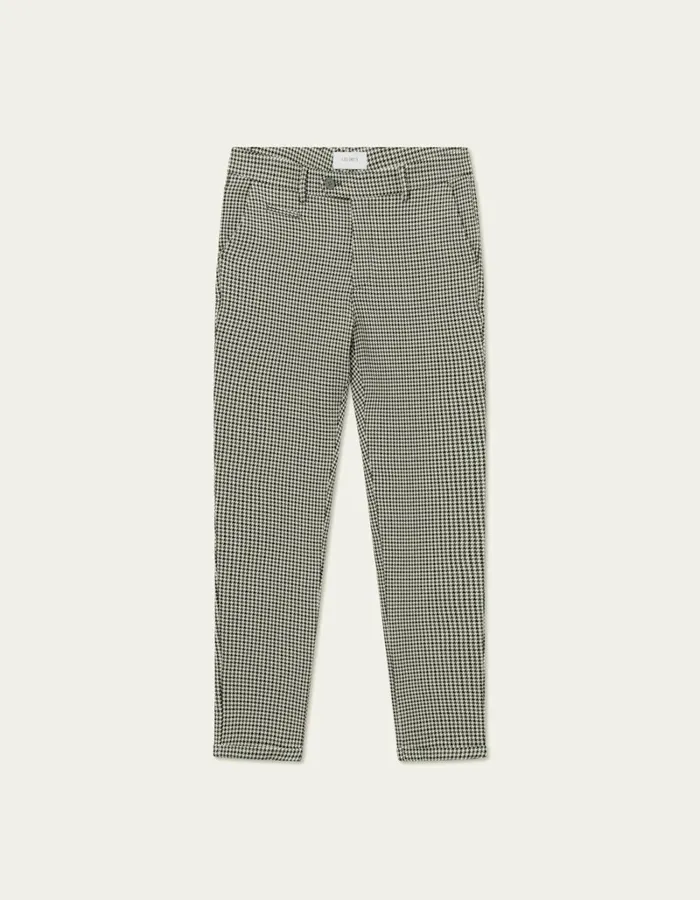 Men Les Deux Pants Como Houndstooth Suit Pants 8211 Light Desert SandBlack
