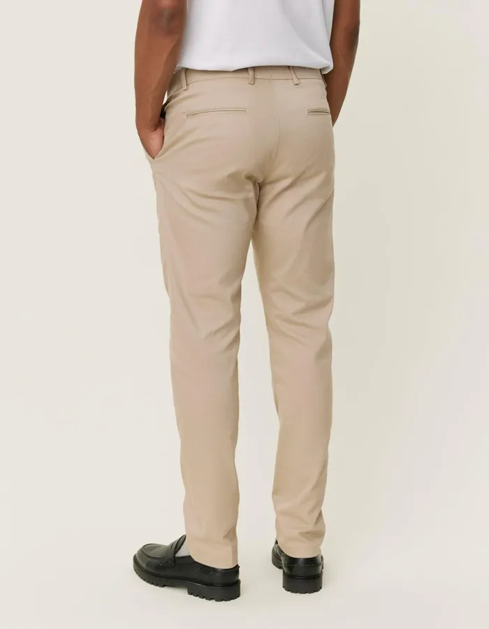 Men Les Deux Pants Como Reg Cotton Suit Pants 8211 Dark Sand