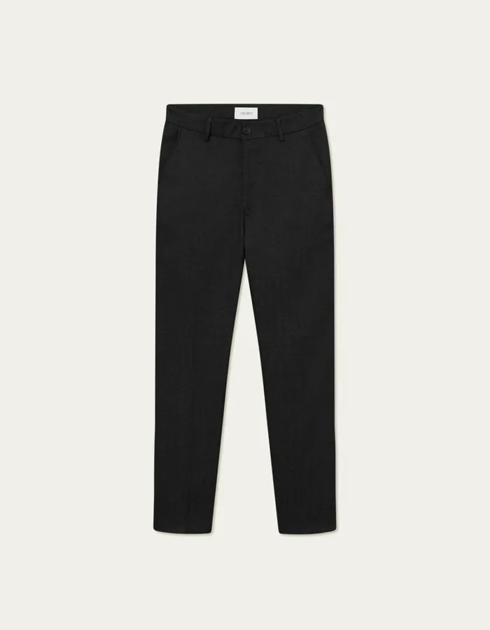 Men Les Deux Pants Como Reg Herringbone Suit Pants 8211 CharcoalGrey Melange