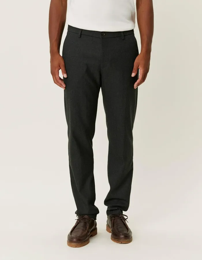 Men Les Deux Pants Como Reg Herringbone Suit Pants 8211 CharcoalGrey Melange