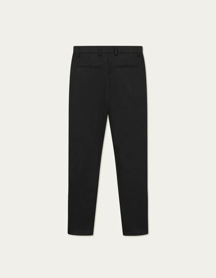 Men Les Deux Pants Como Reg Herringbone Suit Pants 8211 CharcoalGrey Melange