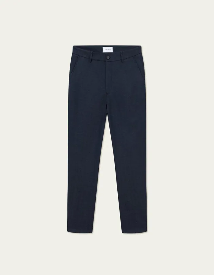 Men Les Deux Pants Como Reg Herringbone Suit Pants 8211 Dark NavyDark Grey Melange Men Les Deux Pants Como Reg Herringbone Suit Pants 8211 Dark NavyDark Grey Melange