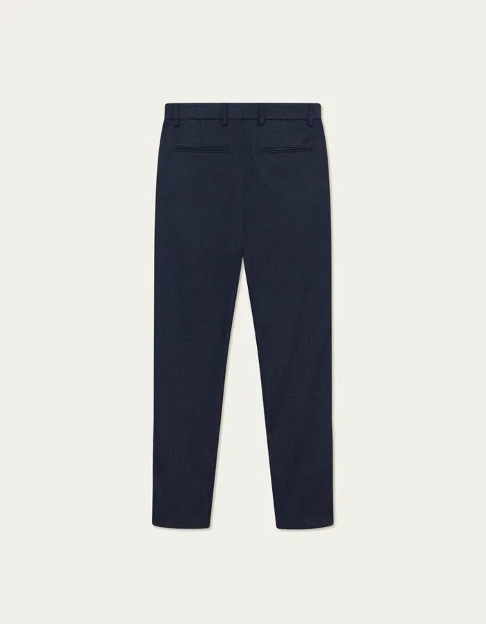 Men Les Deux Pants Como Reg Herringbone Suit Pants 8211 Dark NavyDark Grey Melange