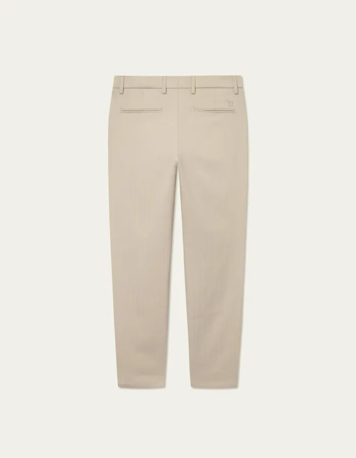 Men Les Deux Pants Como Reg Herringbone Suit Pants 8211 Dark SandLight Sand