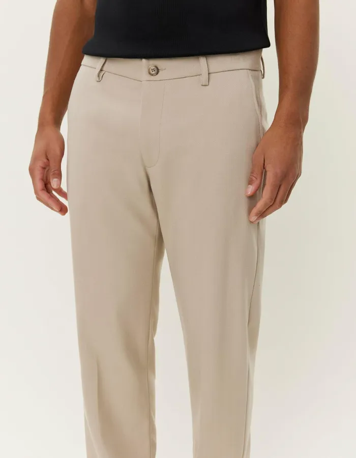 Men Les Deux Pants Como Reg Herringbone Suit Pants 8211 Dark SandLight Sand