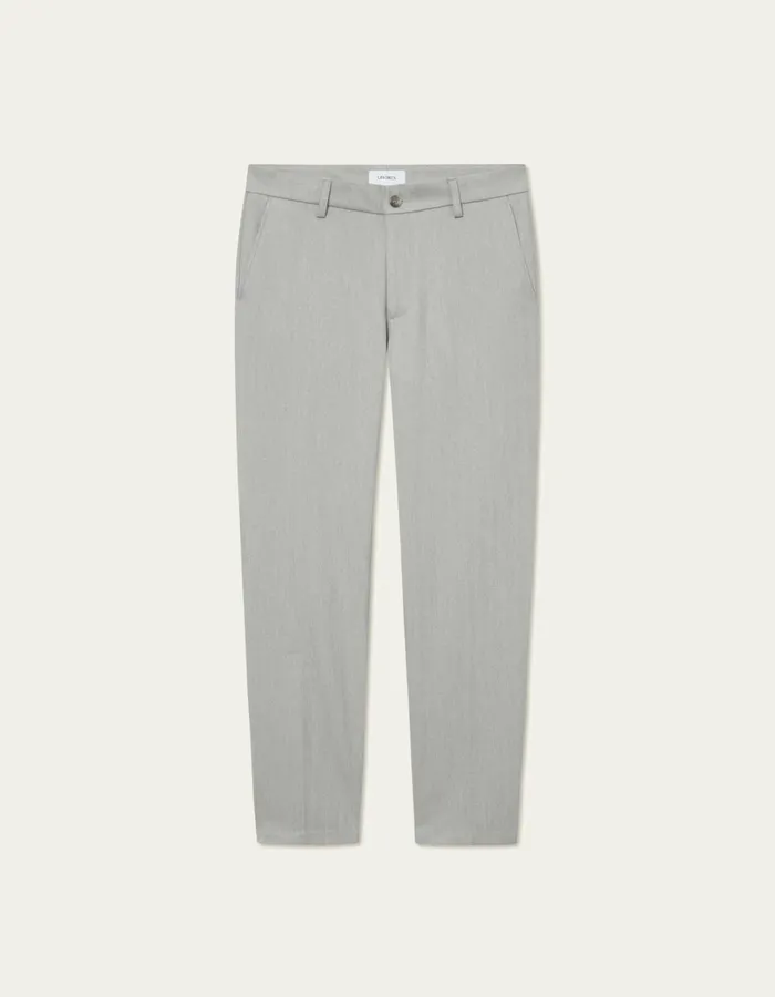 Men Les Deux Pants Como Reg Herringbone Suit Pants 8211 Light Grey Melange