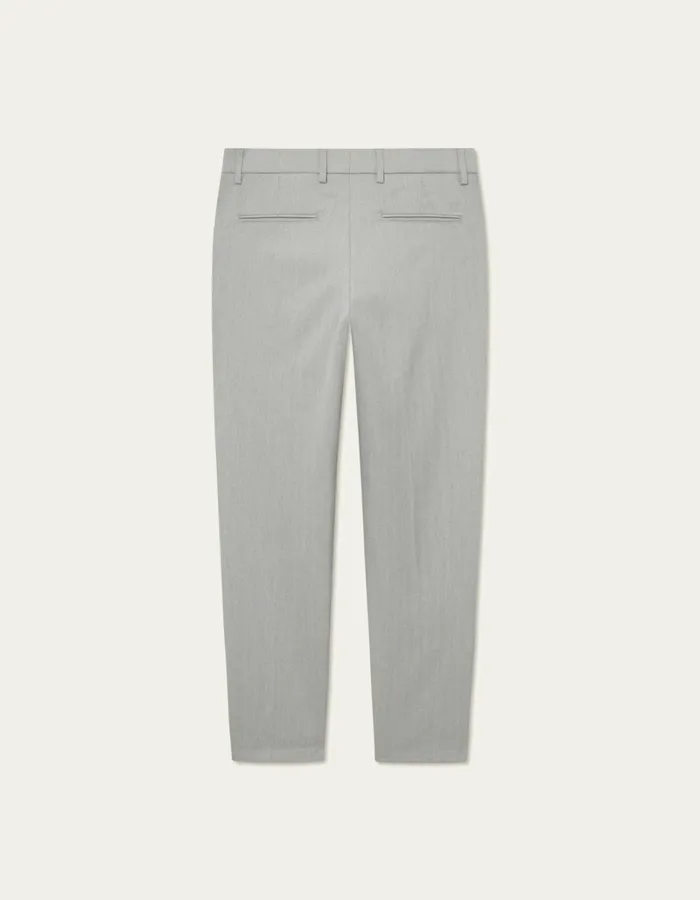 Men Les Deux Pants Como Reg Herringbone Suit Pants 8211 Light Grey Melange