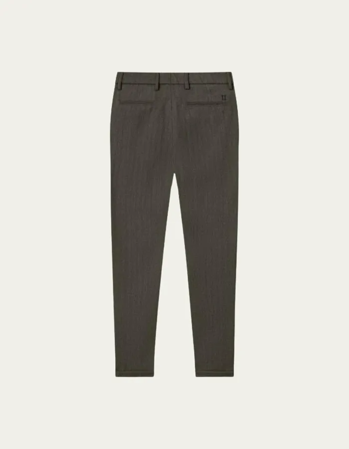 Men Les Deux Pants Como Reg Herringbone Suit Pants 8211 Olive NightDark Brown
