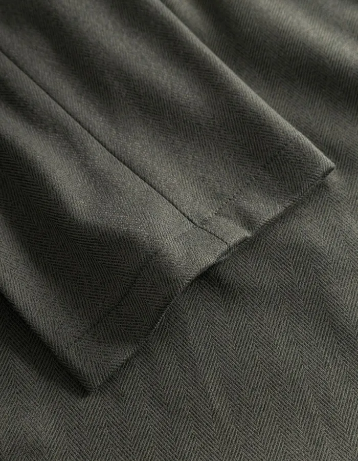 Men Les Deux Pants Como Reg Herringbone Suit Pants 8211 Olive NightDark Brown