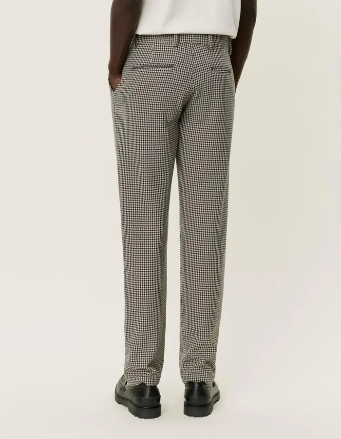Men Les Deux Pants Como Reg Houndstooth Suit Pants 8211 Light Desert SandBlack