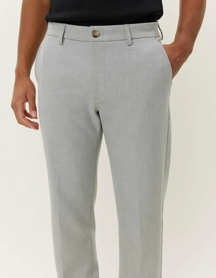 Men Les Deux Pants Como Reg Suit Pants 8211 Seasonal 8211 Light Grey Melange