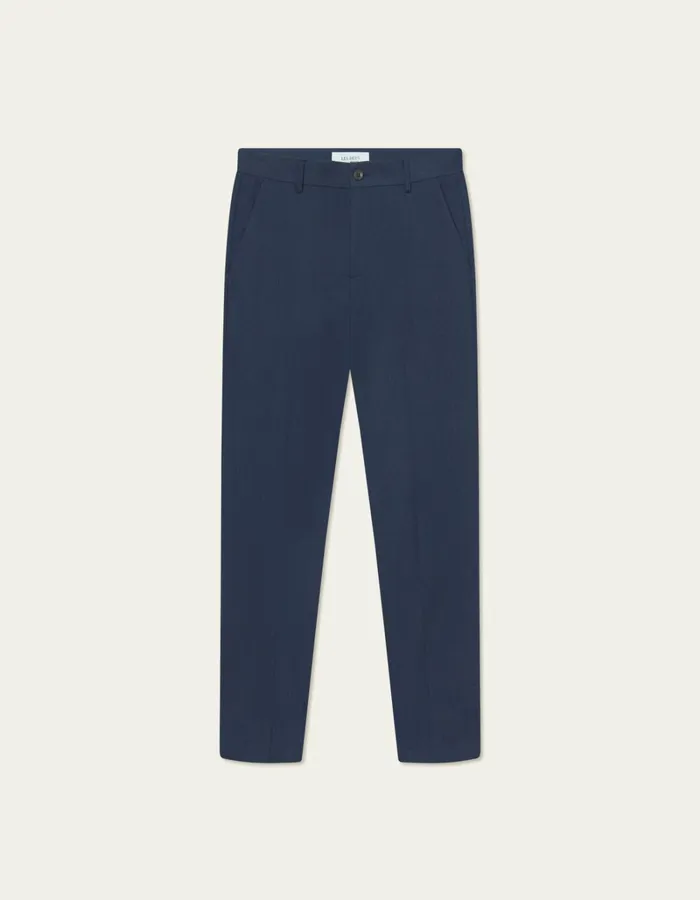 Men Les Deux Pants Como Reg Texture Suit Pants 8211 Dark Navy