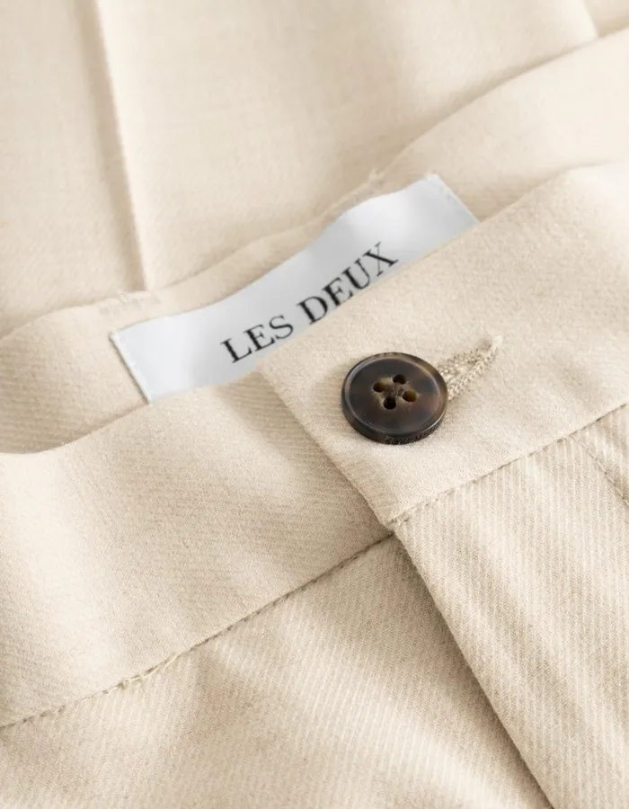 Men Les Deux Pants Como Reg Twill Pants 8211 Light Desert Sand Melange Men Les Deux Pants Como Reg Twill Pants 8211 Light Desert Sand Melange