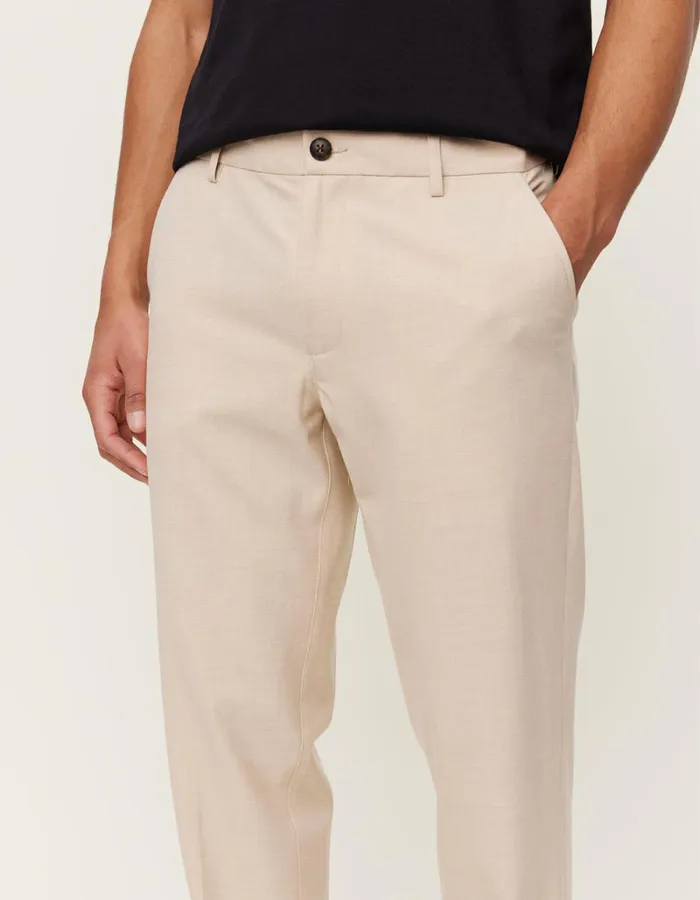 Men Les Deux Pants Como Reg Twill Pants 8211 Light Desert Sand Melange Men Les Deux Pants Como Reg Twill Pants 8211 Light Desert Sand Melange
