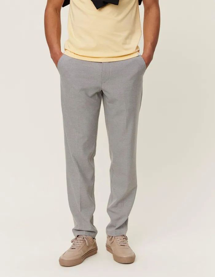 Men Les Deux Pants Como Reg Twill Pants 8211 Light Grey Melange Men Les Deux Pants Como Reg Twill Pants 8211 Light Grey Melange