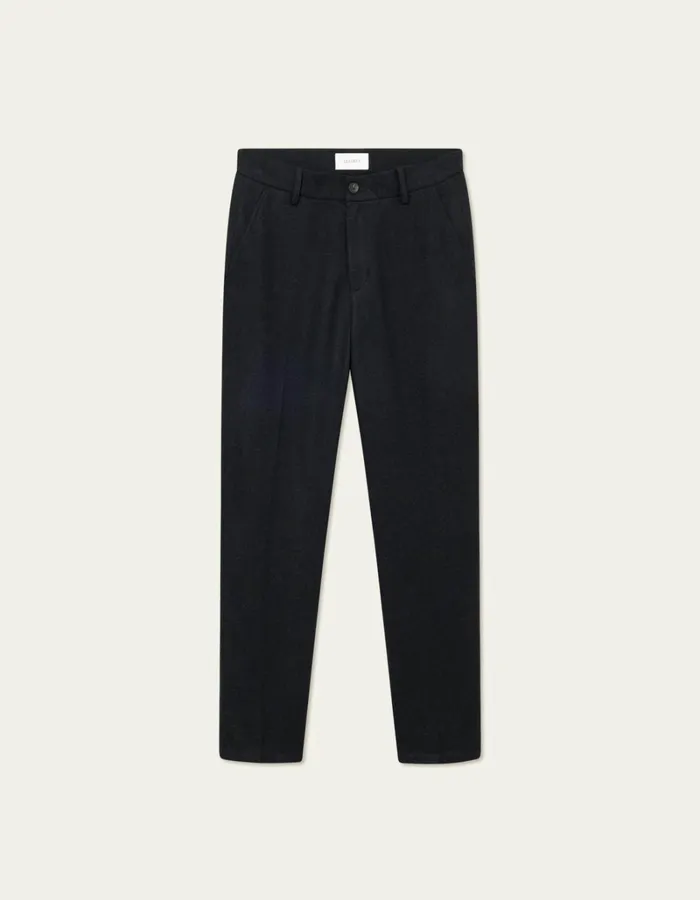 Men Les Deux Pants Como Reg Wool Suit Pants 8211 Black Melange