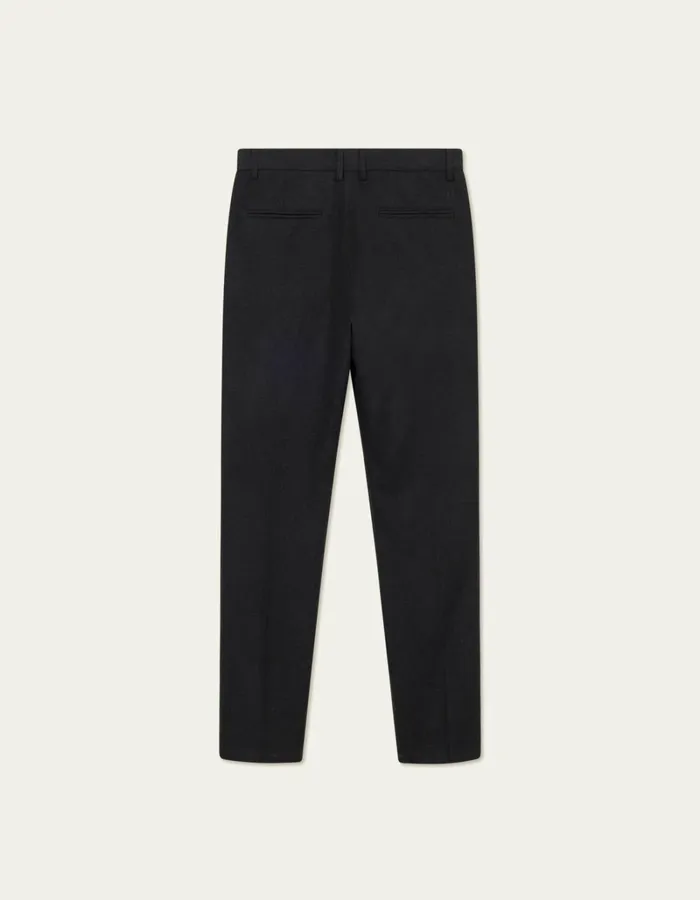 Men Les Deux Pants Como Reg Wool Suit Pants 8211 Black Melange