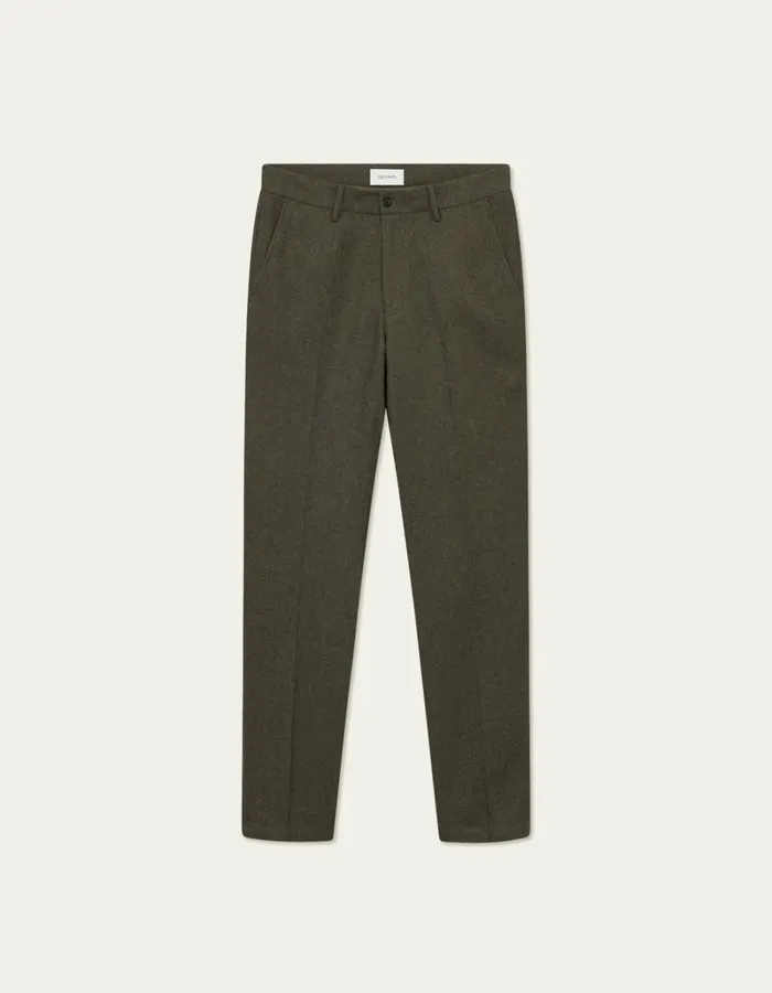 Men Les Deux Pants Como Reg Wool Suit Pants 8211 Bungee Cord Melange