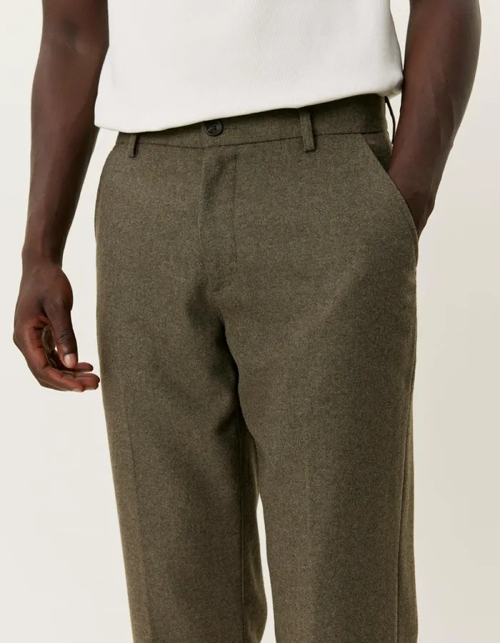 Men Les Deux Pants Como Reg Wool Suit Pants 8211 Bungee Cord Melange