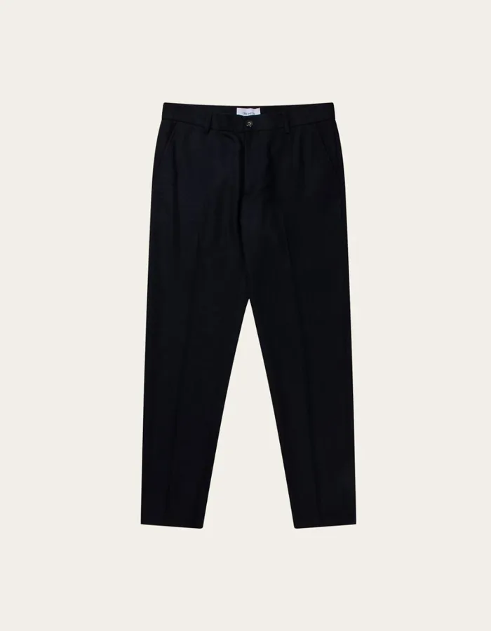 Men Les Deux Pants Como Reg Wool Suit Pants 8211 Dark Navy Melange