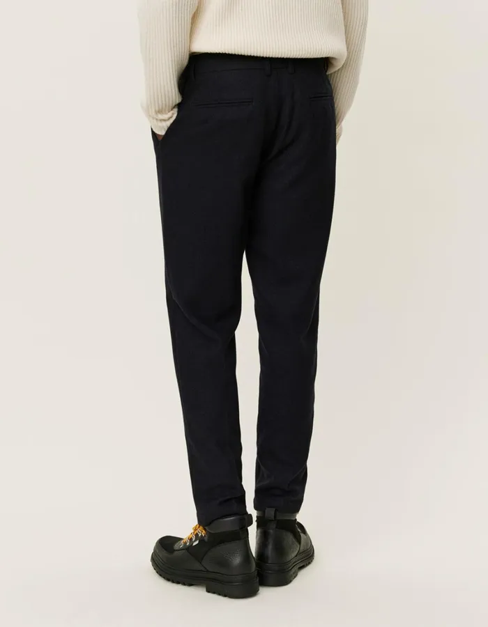 Men Les Deux Pants Como Reg Wool Suit Pants 8211 Dark Navy Melange