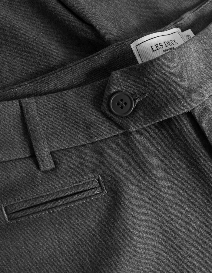 Men Les Deux Pants Como Suit Pants 8211 Grey Melange