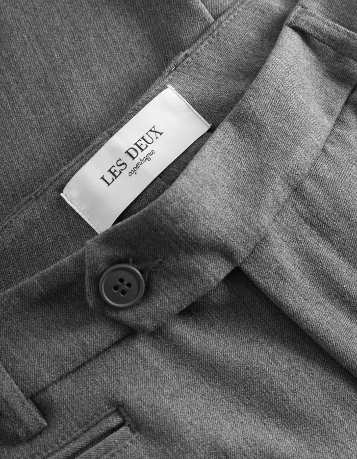 Men Les Deux Pants Como Suit Pants 8211 Grey Melange