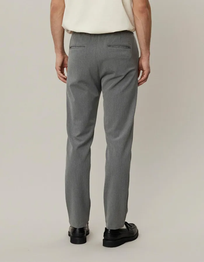 Men Les Deux Pants Como Tapered Drawstring Pants 8211 Grey Melange