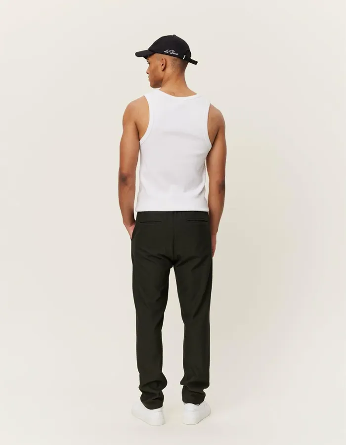 Men Les Deux Pants Como Tapered Drawstring Pants 8211 Seasonal 8211 Deep ForestCharcoal