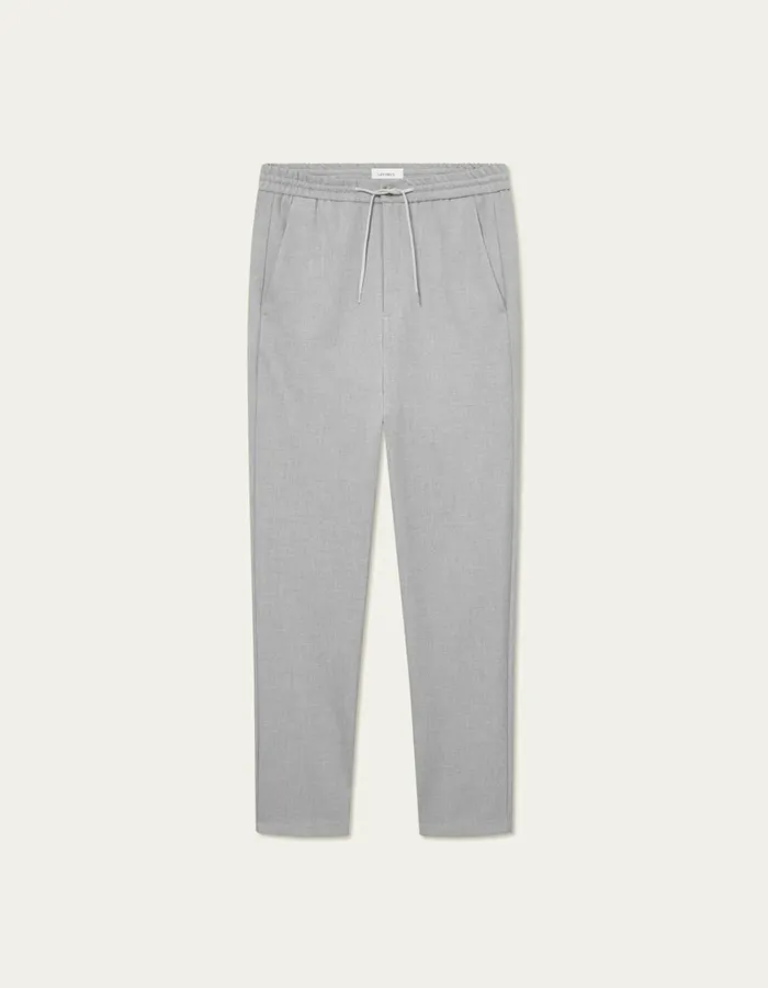 Men Les Deux Pants Como Tapered Drawstring Pants 8211 Seasonal 8211 Light Grey Melange Men Les Deux Pants Como Tapered Drawstring Pants 8211 Seasonal 8211 Light Grey Melange