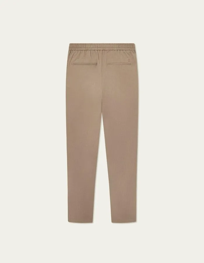 Men Les Deux Pants Como Tapered Slub Drawstring Pants 8211 Walnut