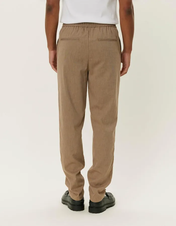 Men Les Deux Pants Como Tapered Slub Drawstring Pants 8211 Walnut