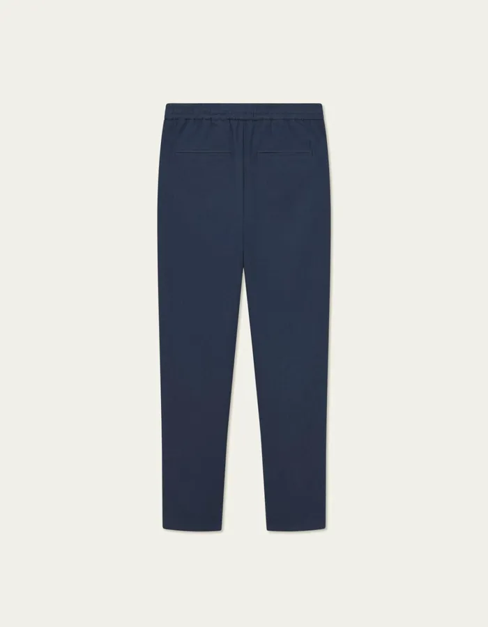 Men Les Deux Pants Como Tapered Textured Drawstring Pants 8211 Dark Navy