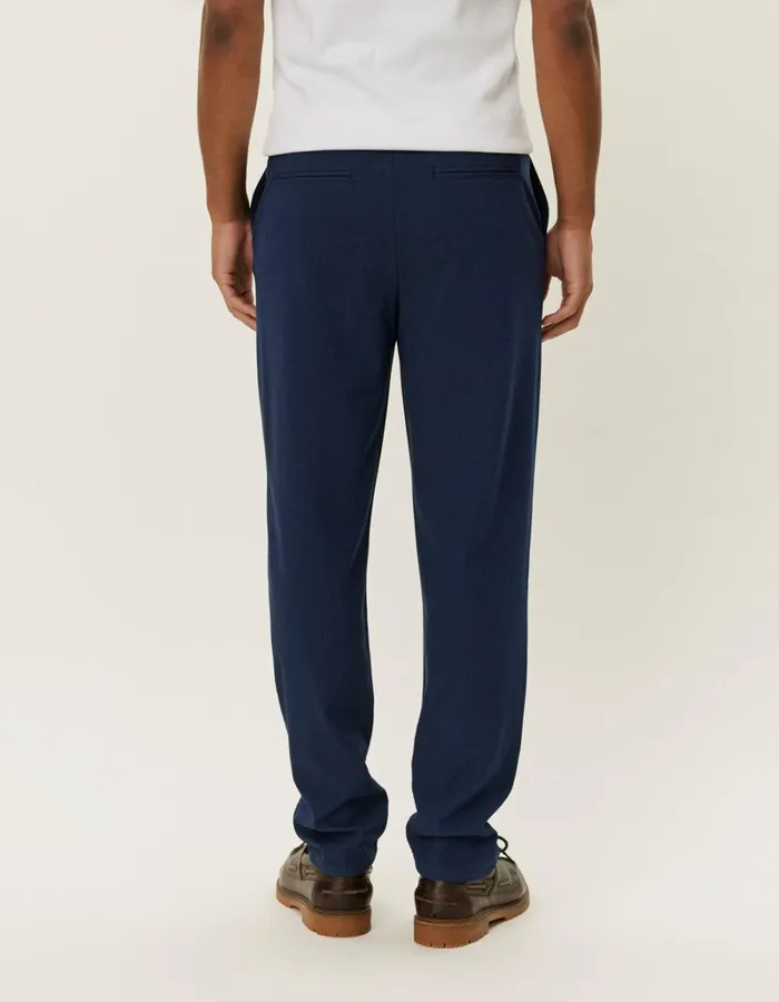 Men Les Deux Pants Como Tapered Textured Drawstring Pants 8211 Dark Navy