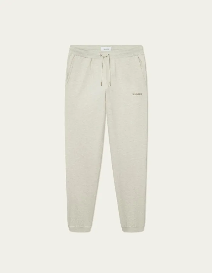 Men Les Deux Pants Dexter Sweatpants 8211 Ivory Melange