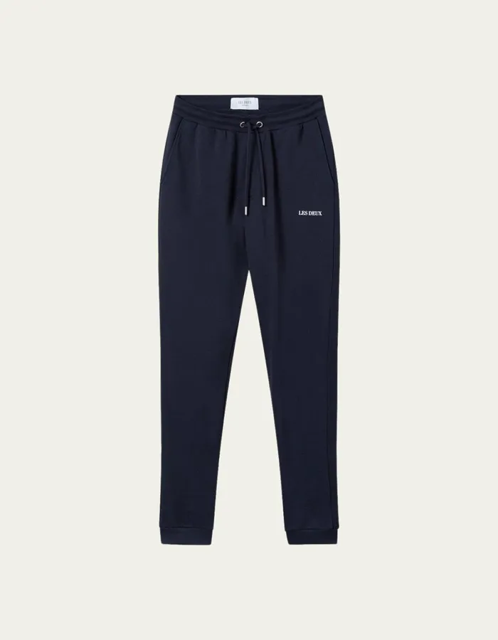 Men Les Deux Pants Lens Sweatpants 8211 Dark NavyWhite